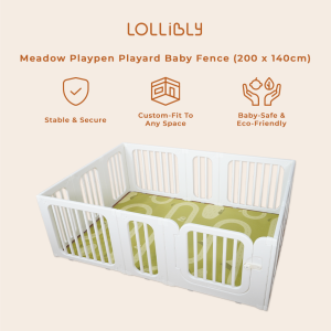 Lollibly Meadow Playpen Playard Baby Fence (200 x 140cm)