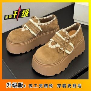 Free Shipping Retro-Style Height-Increasing Thick-Soled WomenS Shoes 2026 New Collection Suitable For Spring And Autumn Pairs Well With Skirts Soft-Soled Casual Flats