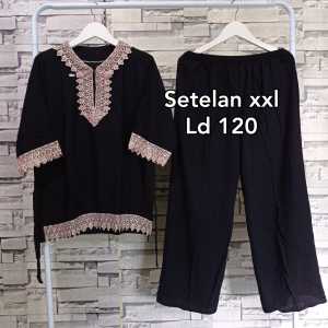 One Set Daster Arab/setelan baju dan celana jumbo/Setelan Arab Renda Jumbo
