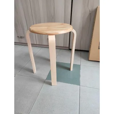 Ghế Đôn - Ghế Cà Phê Mặt Tròn Gỗ Thịt Tự Nhiên Đẹp Mịn