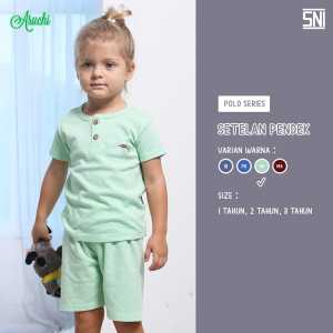 Happiness Babyshop -  Aruchi Baby - ARUCHI POLO SERIES STELAN PIYAMA BAJU PENDEK CELANA PENDEK SIZE 1-3 THN