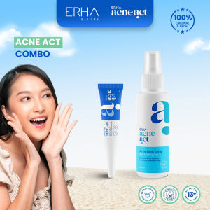 ERHA Acneact Acne Body Spray 100ml + Acne Spot Gel - Obat Jerawat Pungung Tubuh Badan dan Wajah