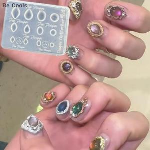 💟【Special price】💟Be Cools Photo Frame 3D Transparent Nail Art Mold Silicone Carving Template DIY Nail Art Decorations Manicure Design Tools