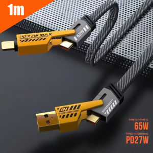 Raimondo Kabel data kabel pengisi daya ponsel Kabel Data Pengisian Cepat 120W Kabel Data Super Cepat 4-in-1 Ditenun dengan Desain Cyber Mech Kabel Pengisian Cepat HP USB ke Type C ke Lightning ke Type C Cocok untuk iPhone iOS/Android