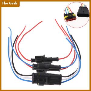 [The Gesh] 1 2 3 4 5 6Pin Female Male Waterproof Electrical Cable Auto Connector Car Plug