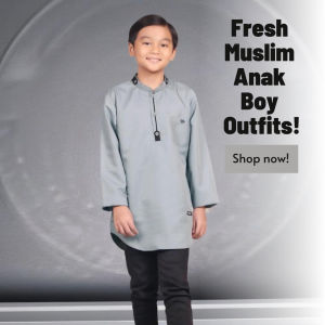 ATASAN KURTA ANAK NIBRAS NKRA 05 GREY / BAJU NGAJI DAILY OUTFIT ANAK KURTA FRESH & CUTE