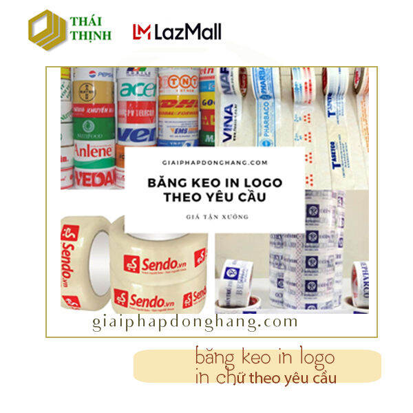 Băng keo in logo, in chữ theo yêu cầu - Nhận số lượng ít cho đơn hàng nhỏ - Băng keo in tên shop, website, sđt, ...  Số lượng ít vẫn nhận