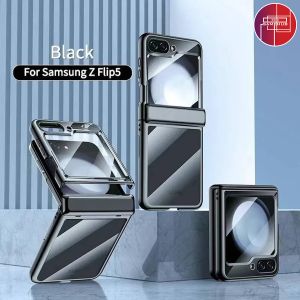 Samsung Z Flip5 XUNDD Electroplate Case with Hinge Protection (Black) Samsung Z Flip 5 ZFlip 5