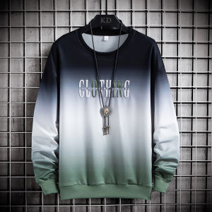 [Ready Stock]Sweater Pria Lengan Panjang Motif Print Sweater Hoodie Bahan Poliester W9065M