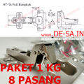 (Paket 1 KG) Huben HT - Engsel Sendok 35MM Standar Conceal Hinges (8 PASANG = 16 PCS). 