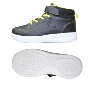 SURE FEET Kids High Court Sneakers (SF2007 & SF2008) | Black & White | Durable & Comfortable School Shoes