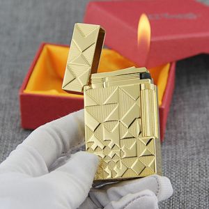 Hộp Quẹt Bật Lửa Gas Đá Dupont D57V Thiết Kế Họa Tiết Hình Khối Độc Đáo sang trọng - Dùng Gas Đá Cao Cấp (KHÔNG CHỨA XĂNG GAS)
