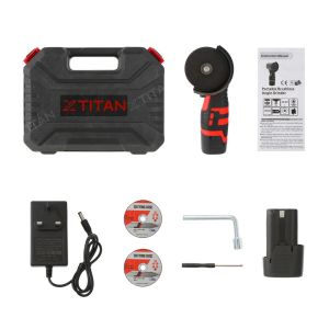 Metal Mart XTITAN 16.8V Mini Portable Angle Grinder Cordless Mesin Gerinda Tangan Polishing Machine with Free 2 Disc Saw Blade