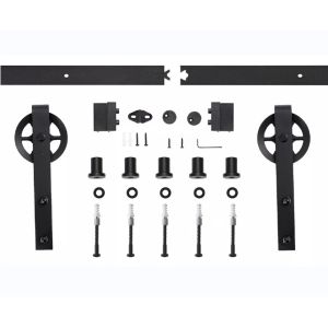 4.9FT/6FT/6.6FT/8FT/9.8FT/13.12FT/ Carbon Steel Rustic Interior Wood Barn Sliding Door Hardware