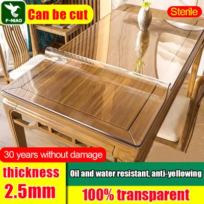 【24 hours delivery 】2.5mm thickness pvc table cloth transparent table cover clear table cloth waterproof plastic table cover pvc table mat transparent table mat table protector mat transparent table cloth