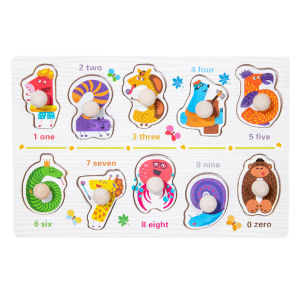 Gratis Semua - Mainan Anak Puzzle Knob Kayu Jigsaw Karakter Lucu / Mainan Edukasi Bergambar / Puzzle Pengasah Otak Dan Motorik Anak