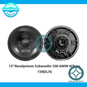 15" Epic Sound Neodymium Subwoofer 4Ohms 300-600W With 76mm Voice Coil - 15NDL76
