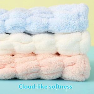KS ผ้าขนหนูผมขนแกะปะการังกระต่ายน่ารักการ์ตูนสำหรับเด็กแห้งเร็วที่ดูดซับแบบนุ่ม