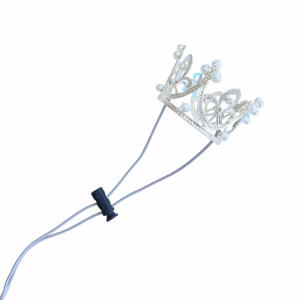 LETIGO Lightweight Pet Crown Pet Party Adjustable Cord Pet Hats Fashion Artificial Pearl Sparkling Tiara Photo Prop