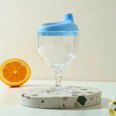 RUNBEIER Baby plastic goblet childrens wine glass juice cup childrens milk cup learning drink cup anti-fall