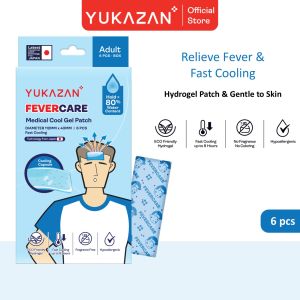 Yukazan Adult Fevercare Medical Cool Gel Patch Fever Patch for Adult (6s) Fever Cooling Gel