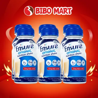Sữa Nước Ensure Abbott Vani 237ml Lốc 6 Sữa Cho Người Lớn Cải Thiện Tình Trạng Dinh Dưỡng - Bibo Mart