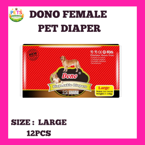 Dono Female Pet Diapers for Dogs and Cats – Super Absorbent Core for Maximum Protection