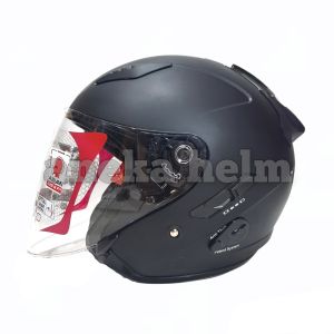 Helm kyt galaxy slide black doff | galaxy flat r hitam doff
