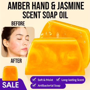 สบู่น้ำมันหอมระเหยทองคำทำมือกลิ่นอะมิโนแอซิด สารต้านแบคทีเรียและไรฝุ่น สบู่ขัดผิว สบู่ล้างหน้าทำความสะอาดล้ำลึก
