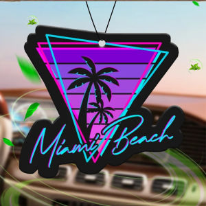 Miami Beach Bach Mohair Fragrance (Romantic Flavor) Car Aromatherapy Tablets Wardrobe Air Freshener Perfume Rearview Mirror Decoration Car Accessories Interior Pendant Natural Fragrance Purifying Air Animation Cartoon Toilet Sachet Living Room Offi