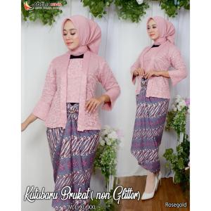 Setelan kebaya blouse kutubaru brukat - kebaya modern - outfit kekinian - motif bunga elegan dan cantik - kebaya terlaris - bahan brukat non gliter - baju remaja pesta nikahan pakaian akad kondangan wisuda pagar ayu