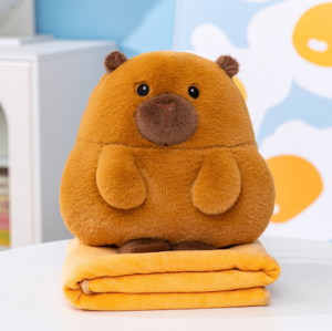 Chăn gối văn phòng đa năng 3 trong 1 gối ngủ trưa chăn gối ô tô chuột capypara