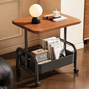 [SG Stock] 2 Layers Sofa Side Table Moveable Bedside Table Coffee Table Side Table With Wheels