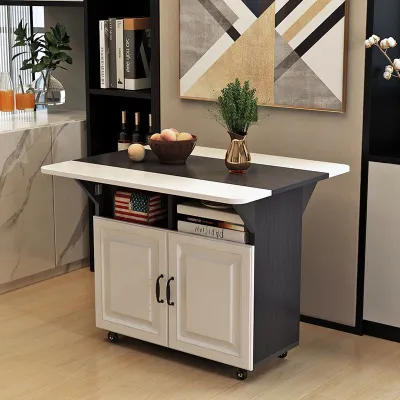 Portable Kitchen Table For Kitchen Kitchen island table Movable Kitchen Shelf Cabinet Kitchen Trolley Island Kitchen Storage Rack Island Island Counter Table Simple Folding Multifunctional Home Space Saving 17 dian