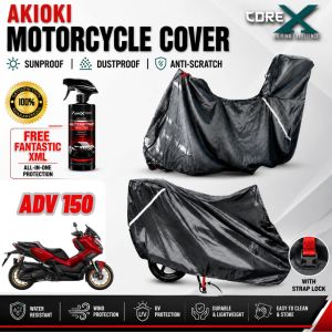 AKIOKI COREX Motorcycle Cover for ADV 150 with fantastic xml – Waterproof Convertible Motor Cover with Strap Lock