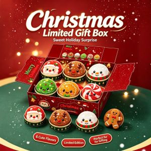 Bộ Đồ Chơi Squishy Giáng Sinh 6 Món Hộp Quà Noel – Mô Hình Bánh Ngọt Noel Mini Dễ Thương Đồ Chơi Giảm Căng Thẳng