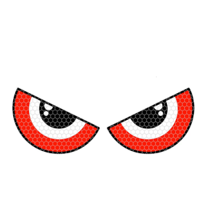 Punk Themed Raised Eye Sticker Waterproof Not Reflective Sticker Demons Eye Car Decal for Vehicle Exteriors