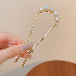 YIN WEI New Chinese ancient style U-shaped pearl hairpin female 2025 new small high quality hairpin hair ornaments