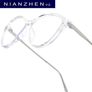 NIANZHEN TR90 Metal Eyeglasses Frame Women 2025 New Cat Eye Brand Design Glasses Men Retro Vintage Eyewear Spectacles 3013