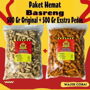 (Buy 1 Get 1) Beli 1 Gratis 1 Basreng Original 500 Gram + Basreng Xtra Pedas 500 Gram / keripik kerupuk camilan jajanan snack basreng