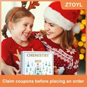 【ZTOYL】 24 ngày hóa học hộp quà giáng sinh bất ngờ lịch phiêu lưu theo chủ đề khoa học với 24 đồ trang trí lấy cảm hứng từ phòng thí nghiệm