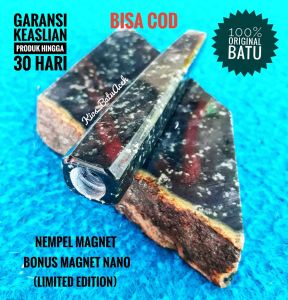 Aksesoris Batu Giok Black Jade Asli Aceh Cutting Segi 8