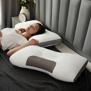 Household Orthopedic Pillow For Sleeping Fiber Pillow Core For Use Cervical Protection Sleep Aid Comfortable Pillow