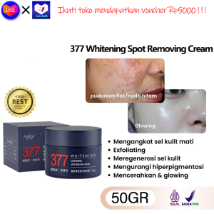 377 Whitening Blemish Flek Penghilang Flek Hitam Ori Anti Freckle Salep Melasma Dark Spot Pemutih Noda Hitam Magic Glow Cream 50g