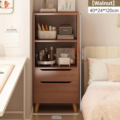 SG Stock Wooden Open Shelf Bookcase Freestanding Tall Storage Shelf Vertical Storage Cabinet with Drawers