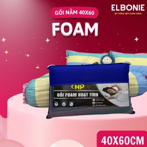 Gối Foam Hoạt Tính Gối Nằm Gối Ôm êm ái thoáng mát nâng đỡ cổ gáy tư thế ngủ thoải mái