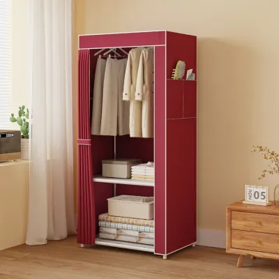 MH Fabric Wardrobe Cabinet Durable Dustproof Wardrobe Multilayer Foldable Closet Large Capacity DIY Assembly Organizer