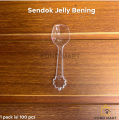 Sendok Makan Plastik Putih / Sendok Teh Bening Murah / Sendok Jelly Bening. 
