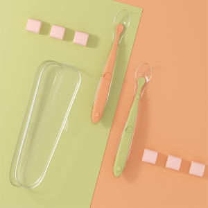 Baby Pro Baby Soft Silicone Feeding Spoon Candy Color 2pcs