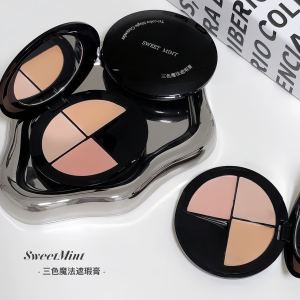 SWEET MINT three-color magic concealer covers facial spots acne dark circles and tear furrows affordable makeup